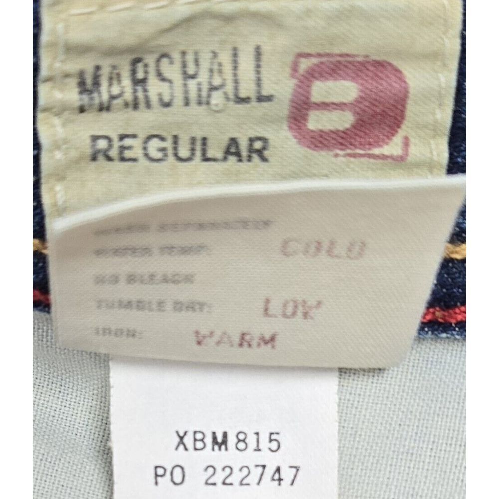 BKE Buckle Jeans Mens 34x33 Marshall Distressed Blue Straight Leg Boot Cut - Picture 11 of 12